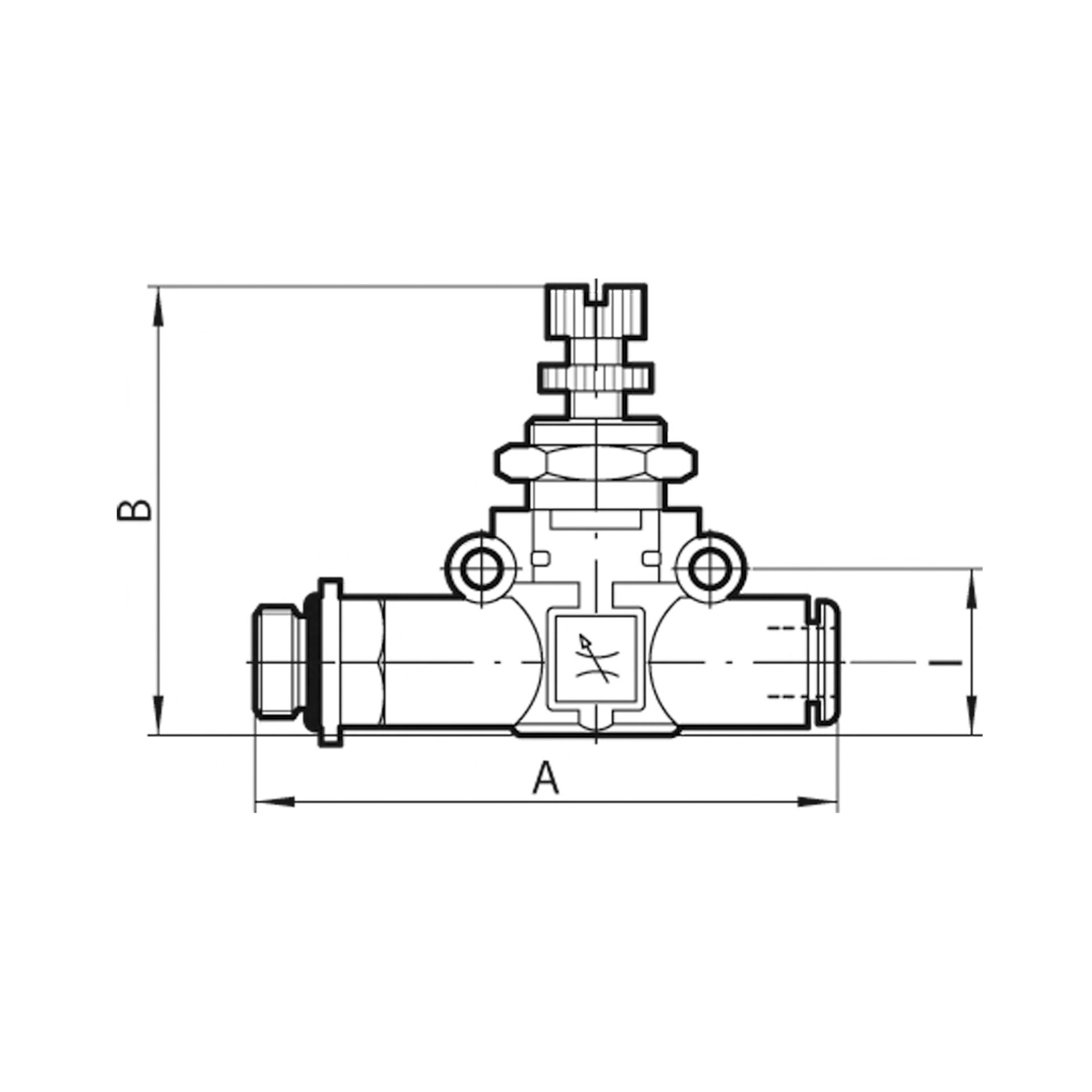 RIEGLER Drosselventil beidseitig, Gewinde-Schlauch, G 3/8, Schlauch-Ø 8 Produktbild img2 L