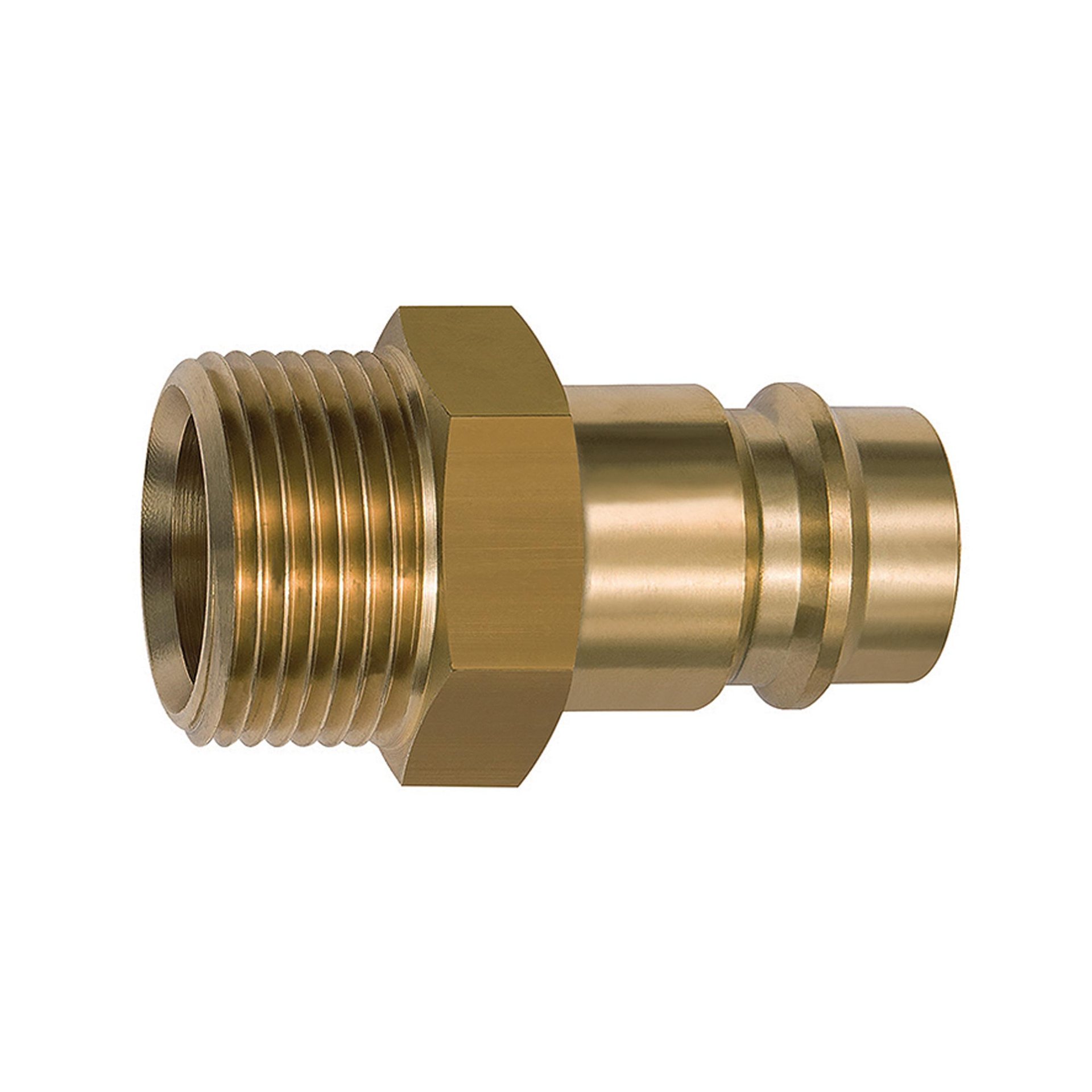 RIEGLER Nippel für Kupplungen NW 19, Messing blank, G 1 1/4 AG Produktbild img1 L