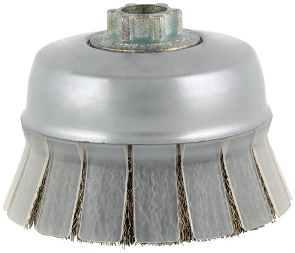 Tyrolit Topfbürste SHIELD 75x20xM14-2 gewellter Draht E0,3 mm PREMIUM Inox Produktbild img1 L