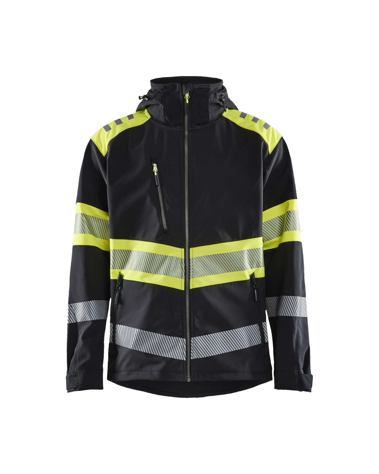 High Vis Softshell Jacke Schwarz/Gelb 4XL Produktbild img1 L