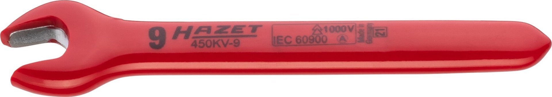 HAZET Einmaulschlüssel ∙ schutzisoliert 450KV-9 ∙ Außen Sechskant Profil ∙ SW 9 mm Produktbild img1 L