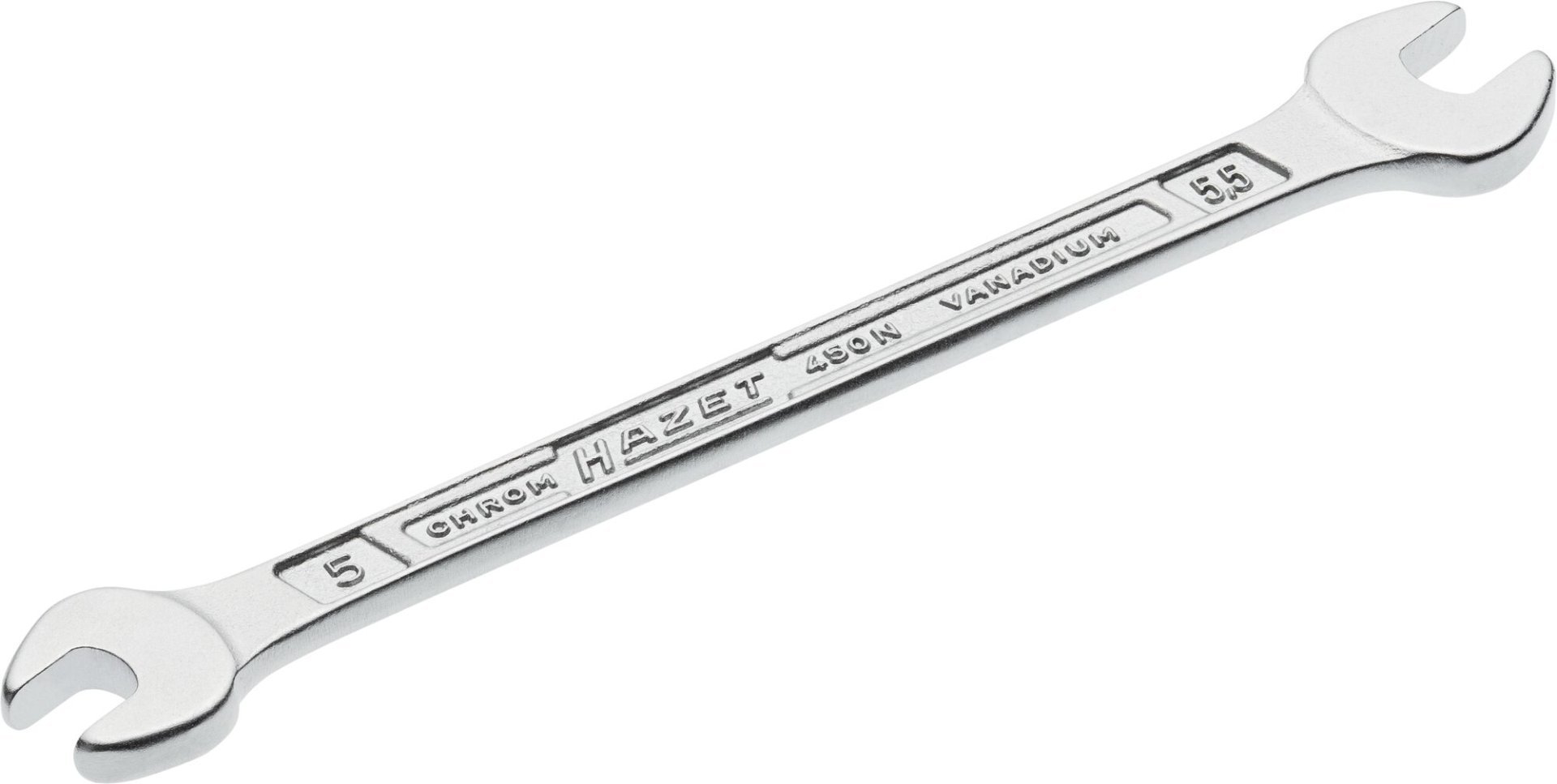 HAZET Doppel-Maulschlüssel 450N-5X5.5 ∙ Außen Sechskant Profil ∙ SW 5 x 5,5 mm Produktbild img1 L
