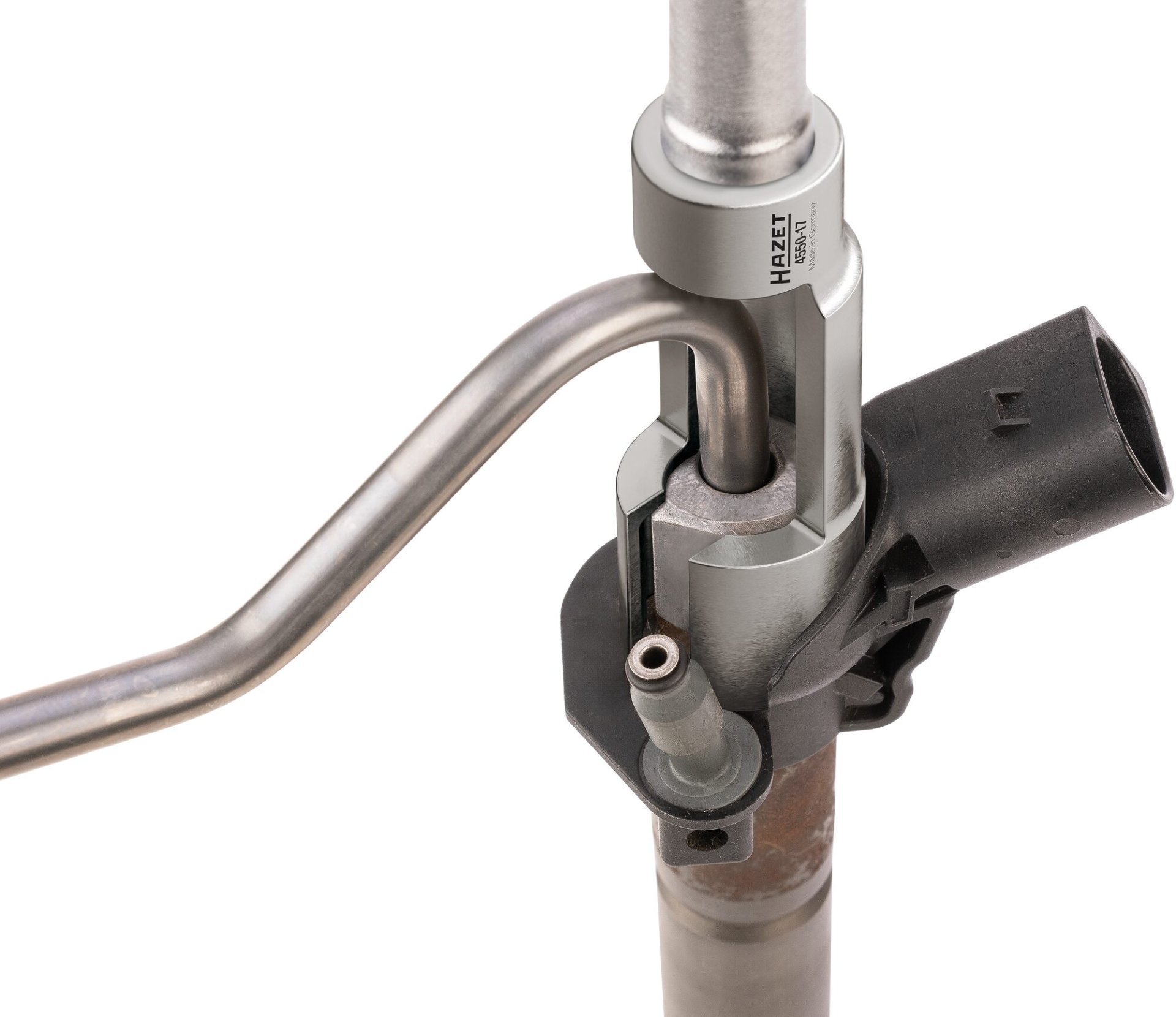HAZET Einspritzleitungsschlüssel Satz 4550-1718/2 ∙ 3/8 Zoll (10 mm) Vierkant hohl ∙ Außen Doppelsechskant-Tractionsprofil ∙ 2-teilig ∙ 17 ∙ 18 Produktbild img5 L