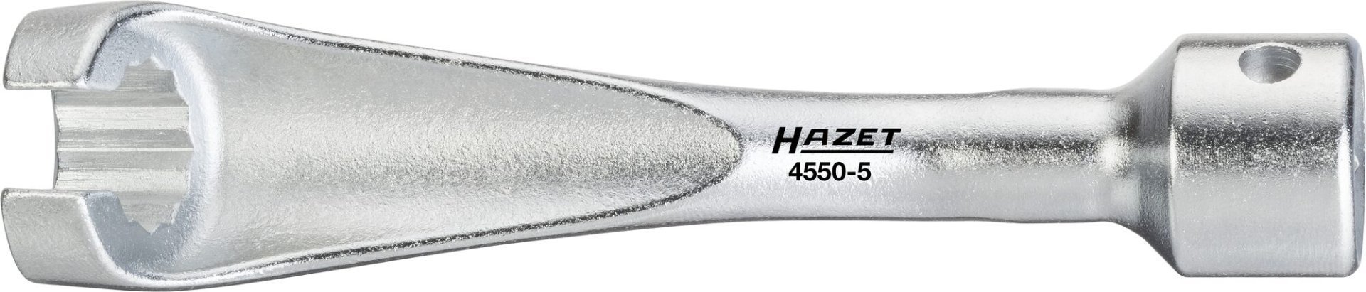 HAZET Einspritzleitungsschlüssel 4550-5 ∙ 1/2 Zoll (12,5 mm) Vierkant hohl ∙ Außen Doppelsechskant Profil ∙ SW 14 mm Produktbild img1 L