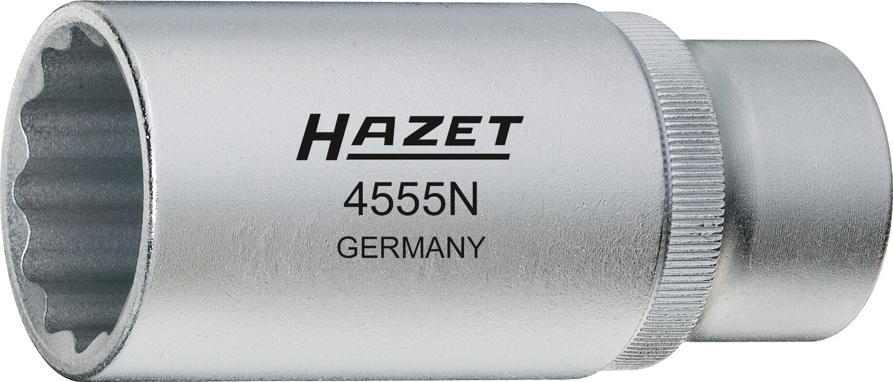 HAZET Einspritzdüsen-Werkzeug 4555N ∙ 1/2 Zoll (12,5 mm) Vierkant hohl ∙ Außen Doppelsechskant Profil ∙ SW 27 mm Produktbild img1 L