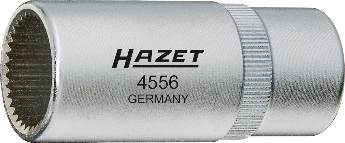 HAZET Druckventilhalter-Werkzeug 4556 ∙ 1/2 Zoll (12,5 mm) Vierkant hohl ∙ Außen Vielzahn Profil ∙ SW 17,9 x 20 mm Produktbild img1 L