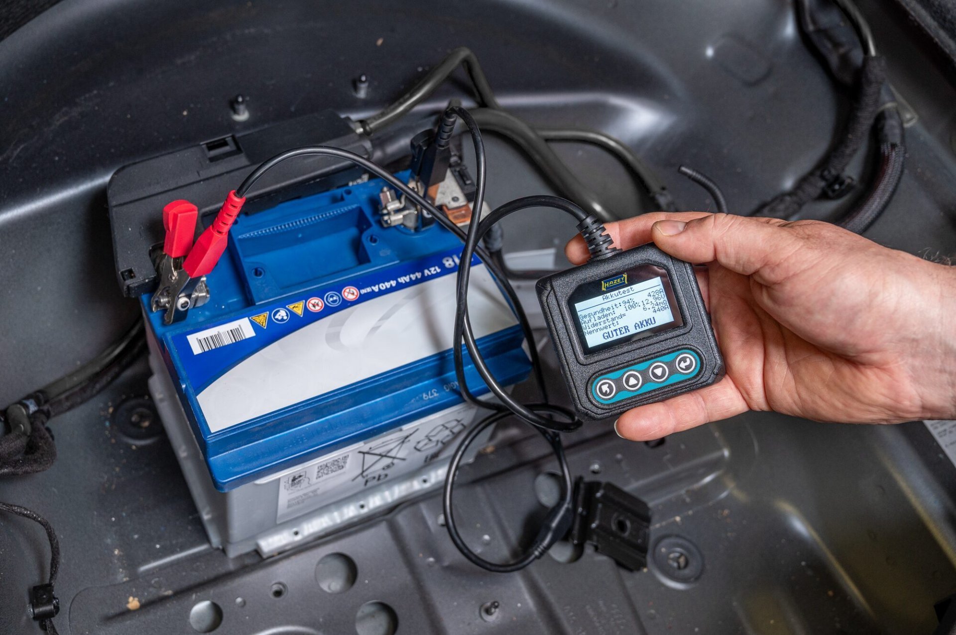 HAZET Batterietester ∙ Mini ∙ Mit QR-Code Funktion 4650-6 Produktbild img2 L