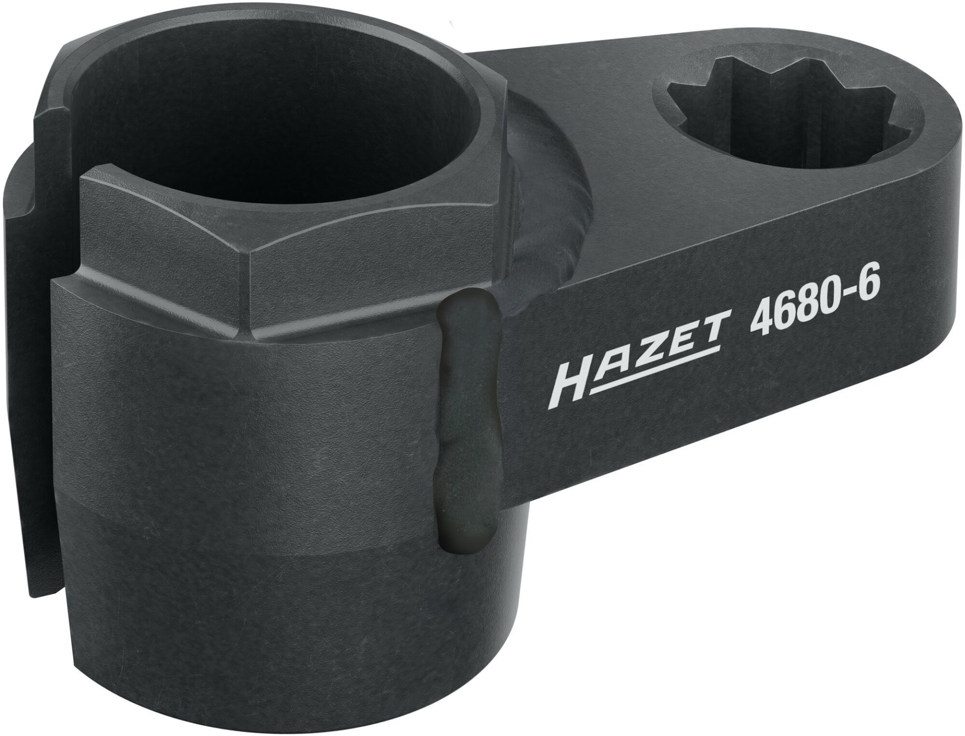 HAZET Abgassonden Einsatz 4680-6 ∙ 1/2 Zoll (12,5 mm) Doppel-Vierkant hohl ∙ Außen Sechskant Profil ∙ SW 24 mm Produktbild img1 L