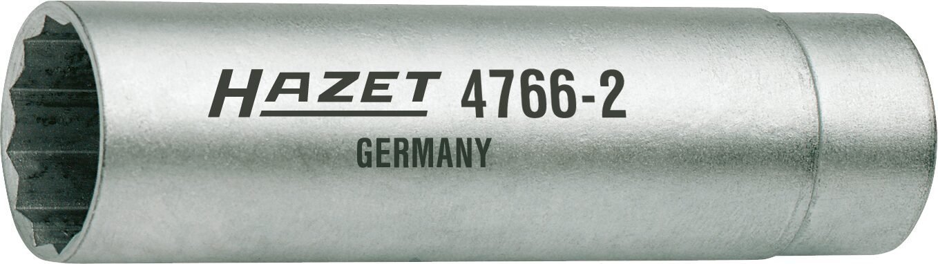 HAZET Zündkerzen Schlüssel 4766-2 ∙ 3/8 Zoll (10 mm) Vierkant hohl ∙ Außen Doppelsechskant Profil ∙ SW 14 mm Produktbild img1 L