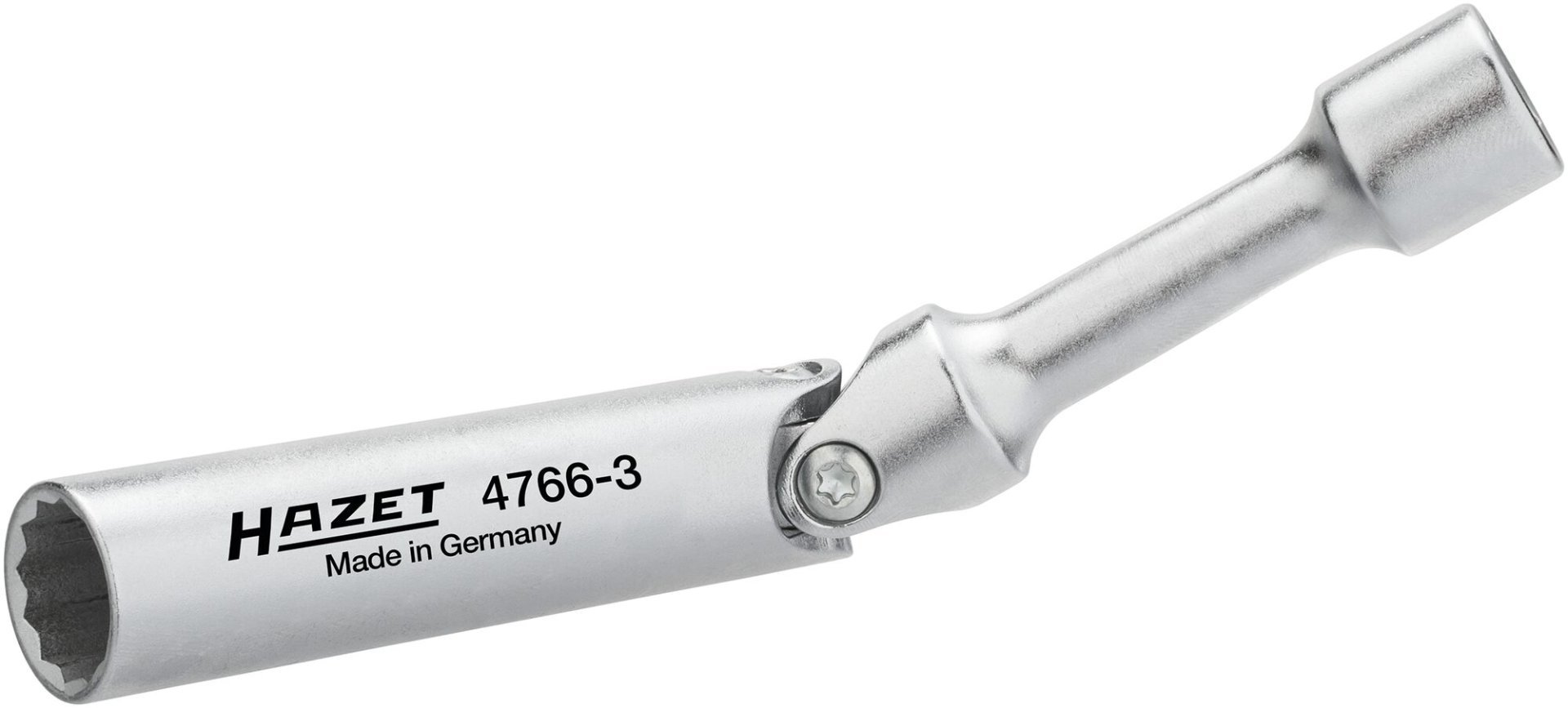 HAZET Zündkerzen Schlüssel 4766-3 ∙ 3/8 Zoll (10 mm) Vierkant hohl ∙ Außen Doppelsechskant Profil ∙ SW 14 mm Produktbild img1 L
