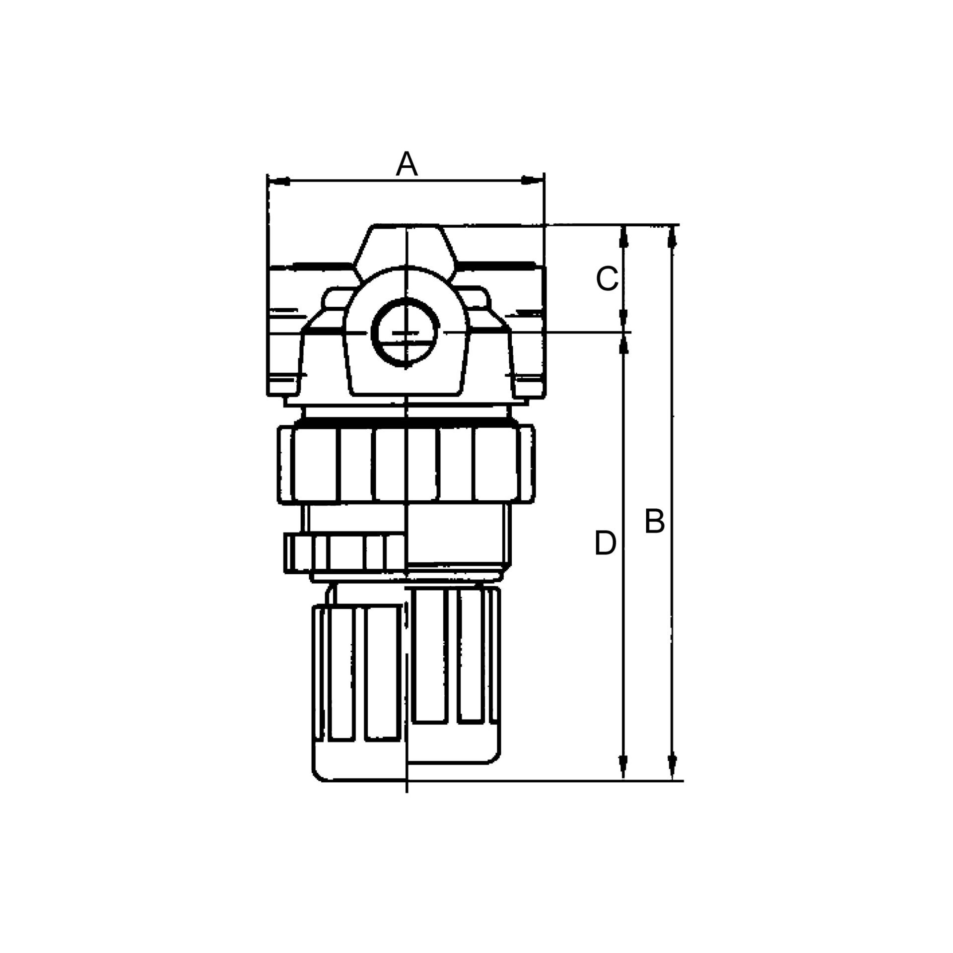 RIEGLER Druckregler »Standard-mini«, Schalttafelmutter, G 1/4, 0,1-3 bar Produktbild img2 L