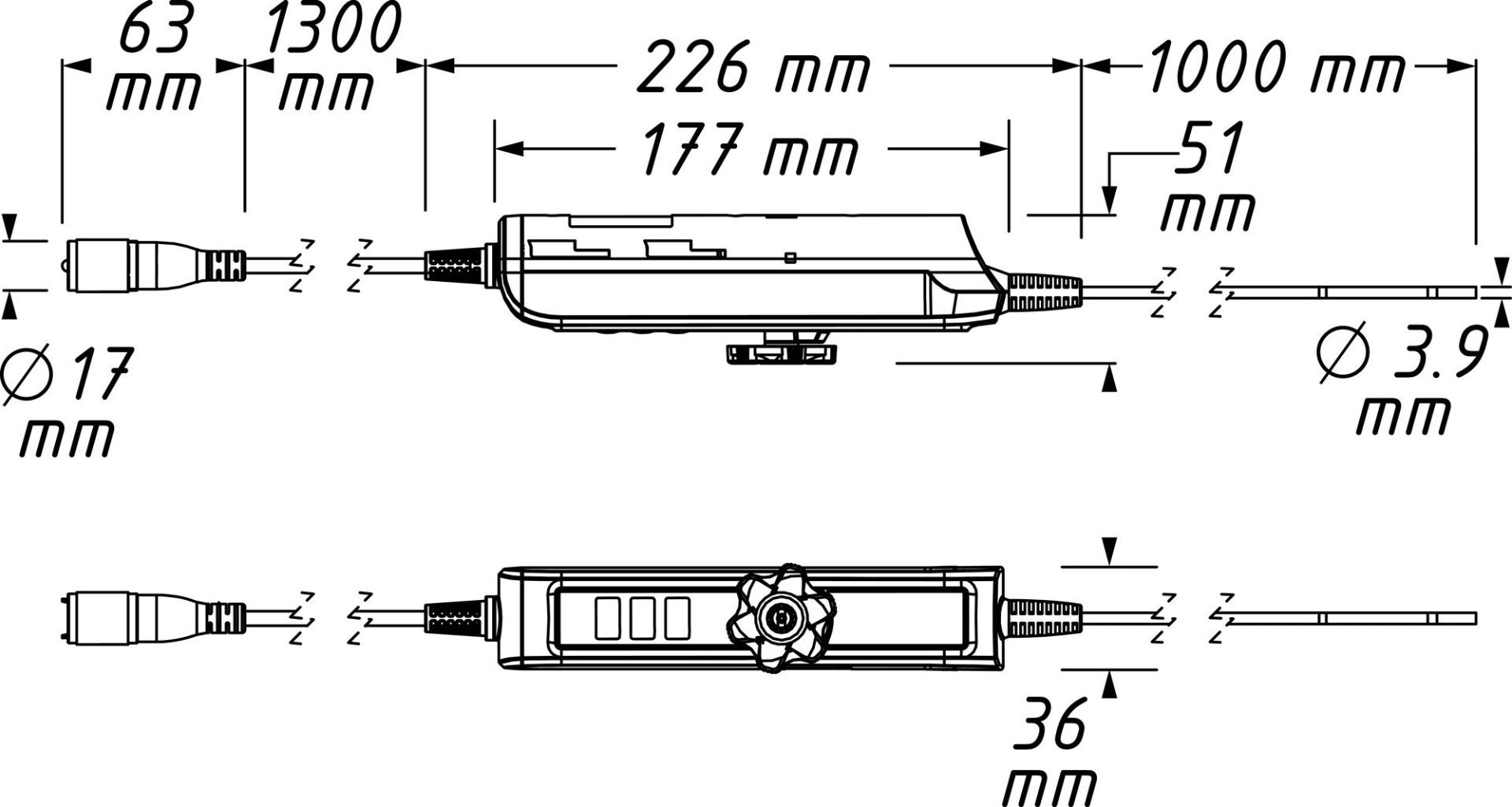 HD Schwenk-Sonde 180°, ⌀ 3,9&nbsp;mm, Frontkamera 4812-23AF Produktbild img7 L