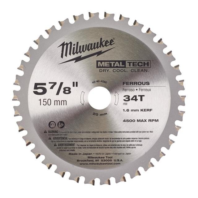 Milwaukee 150/20 mm Z34 Kreissägeblatt für Metall-Handkreissägen Produktbild img1 L