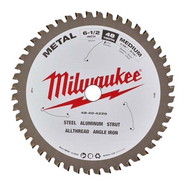Milwaukee 165/15,87 mm Z48 Kreissägeblatt für Metall-Handkreissägen Produktbild img1 L