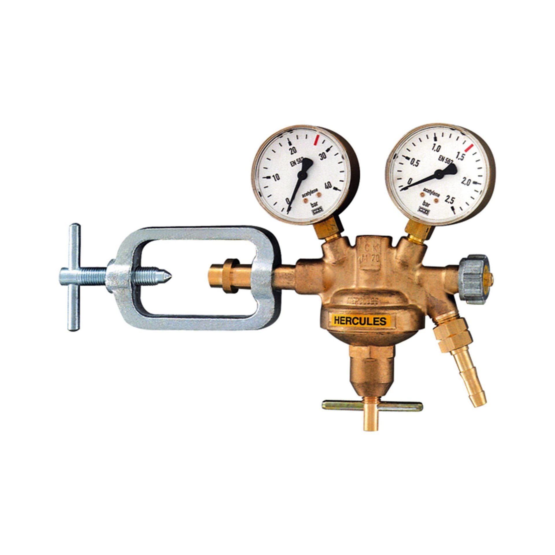 RIEGLER Flaschendruckregler, 25 bar, Acetylen, Arbeitsdruck 0 - 1,5 bar Produktbild img1 L