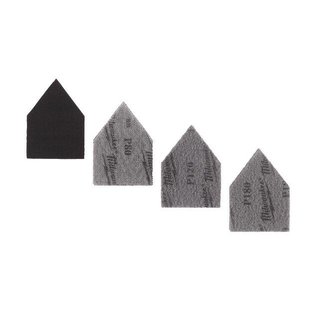 Milwaukee 4 x K80, 4 x K120, 4 x K180, 1 x Zwischenplatte Schleifblätter Netzstruktur für M12FDSS 67 x 92 mm Set 13-teilig Produktbild img1 L