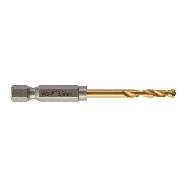 Milwaukee 3,5 x 69 mm SHOCKWAVE Metallbohrer HSS-G RED HEX Titan 1/4" Produktbild img1 L