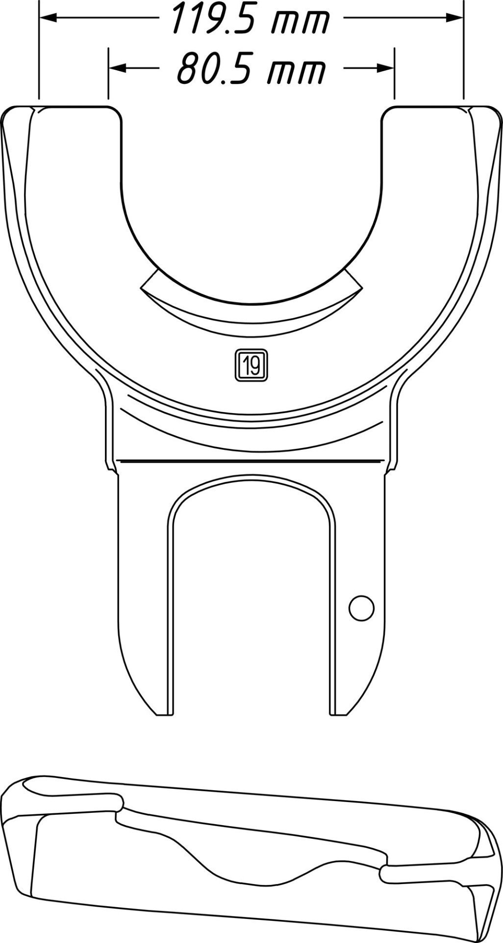 HAZET Spannplatte 4900-19 ∙ 80,5 – 119,5 mm Produktbild img5 L