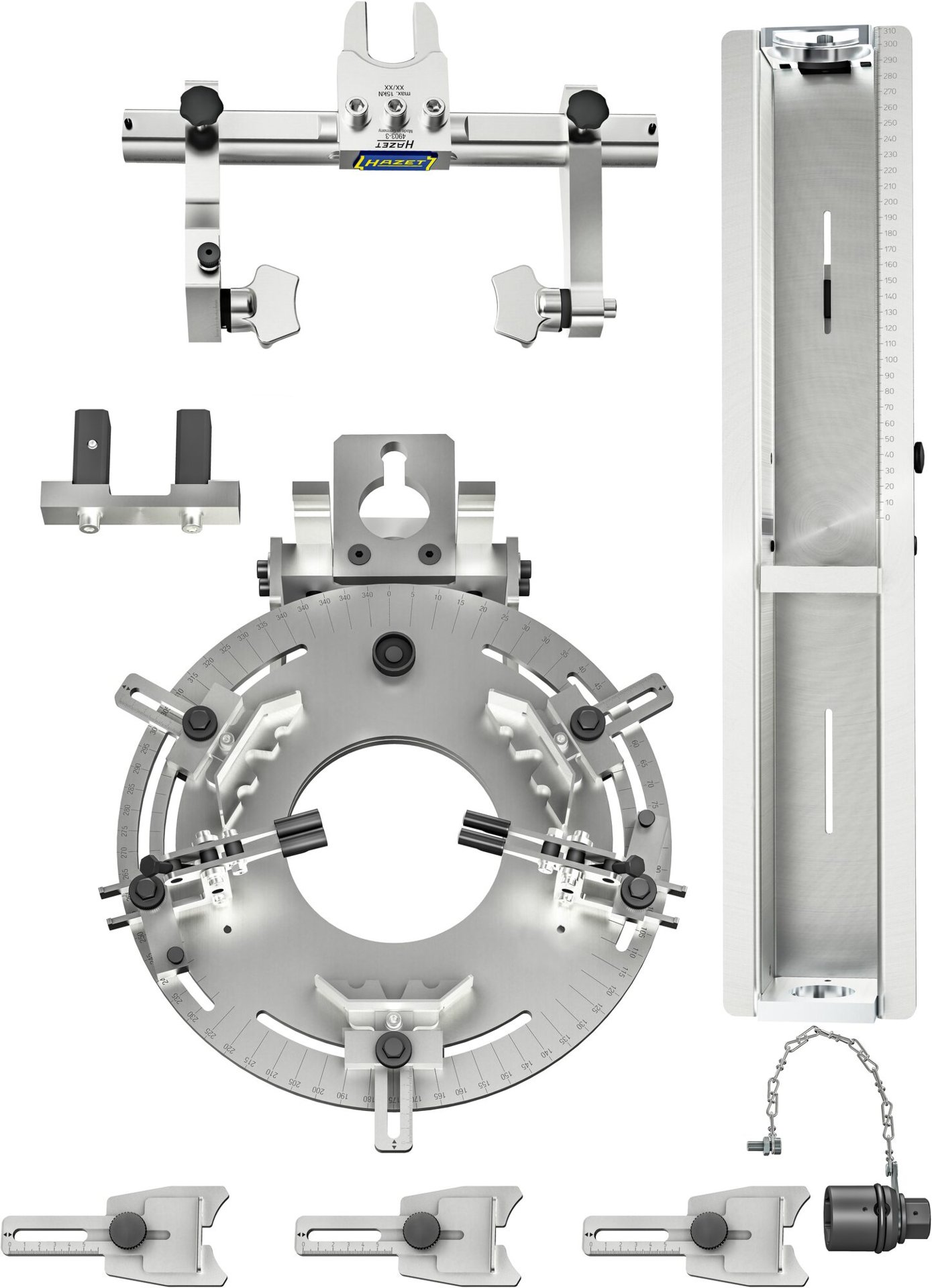 HAZET Stationärer Universal Federspanner Satz ∙ 3-teilig 4903/3 ∙ 3-teilig Produktbild img1 L