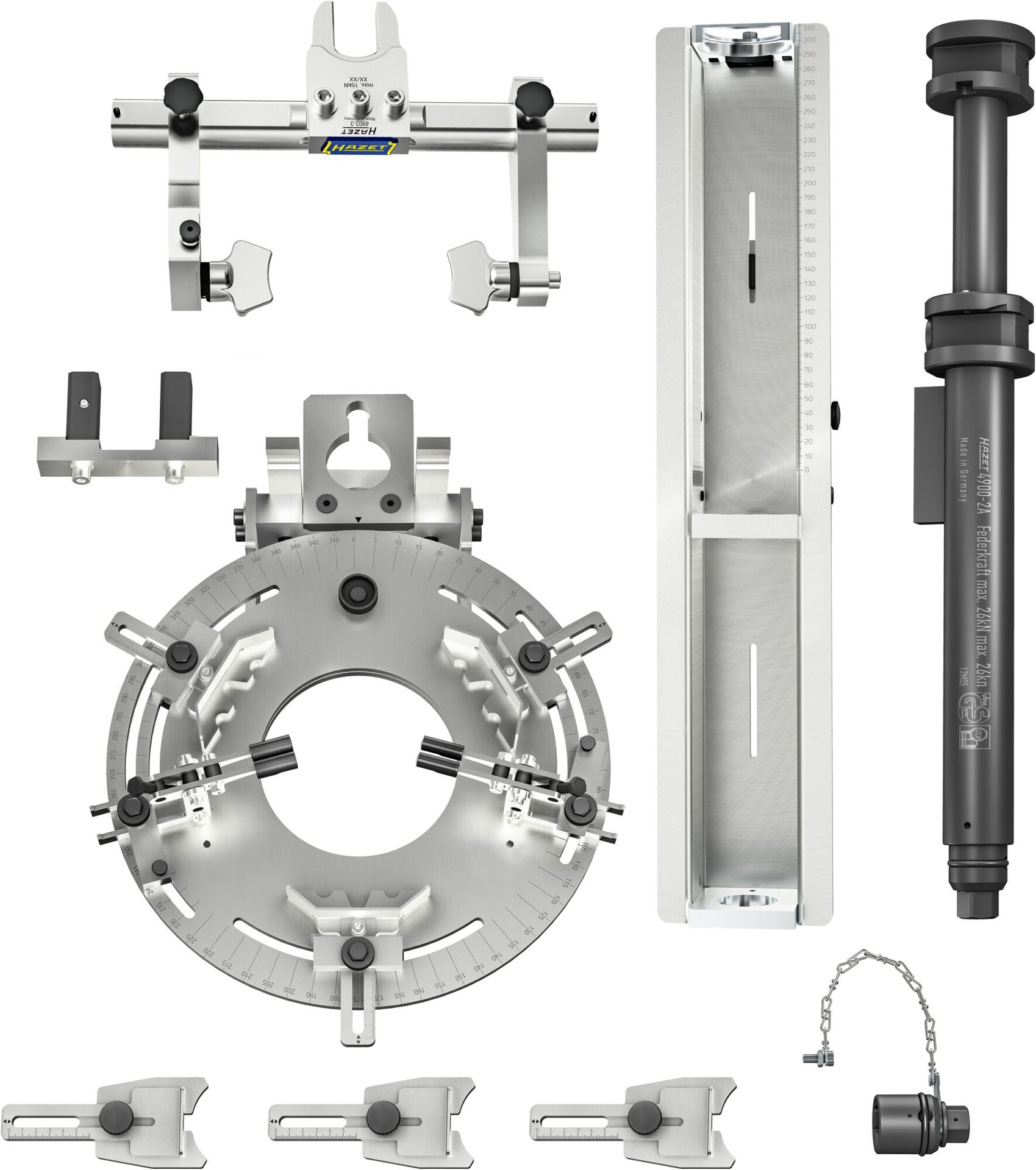 HAZET Stationärer Universal Federspanner Satz ∙ 4-teilig 4903/4 ∙ 4-teilig Produktbild img1 L
