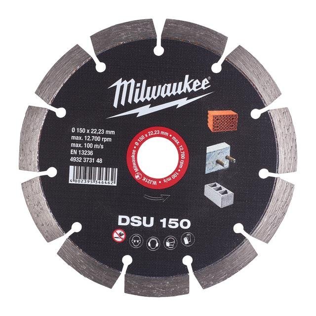 Milwaukee optimiert für Mauernutfräsen Diamanttrennscheibe DSU 150 mm Produktbild img1 L
