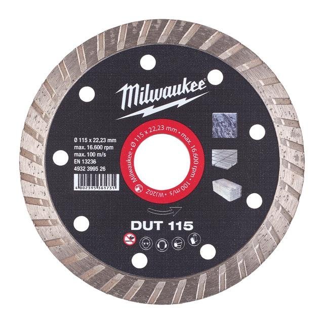 Milwaukee Universal geschlossen Diamanttrennscheibe DUT 115 mm Produktbild img1 L