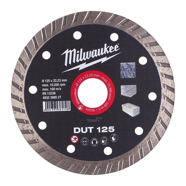 Milwaukee Universal geschlossen Diamanttrennscheibe DUT 125 mm Produktbild img1 L
