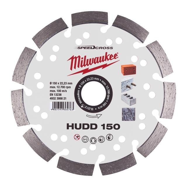Milwaukee für harte Materialien Speedcross Diamanttrennscheibe HUDD 150 mm Produktbild img1 L