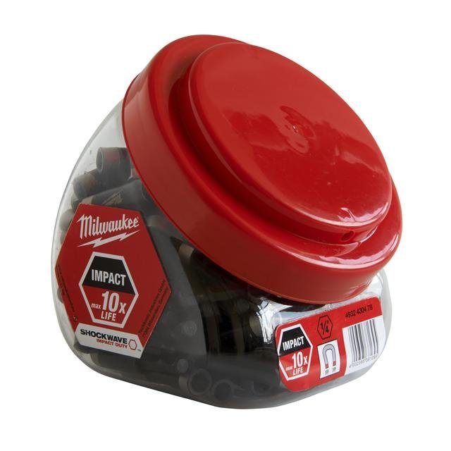 Milwaukee 60 mm SHOCKWAVE Magnetbithalter 1/4" Hex Großpack (100 Stk.) Produktbild img1 L