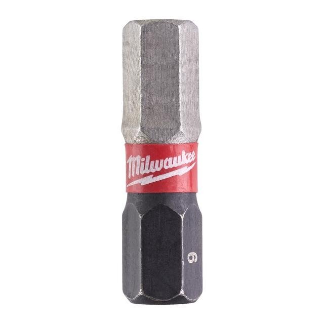 Milwaukee Hex 6 / 25 mm Schrauberbit SHOCKWAVE Produktbild img1 L