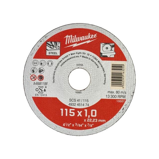 Milwaukee 200 x SCS41 115x1 mm Contractor Thekendisplay Metalltrennscheibe Contractor 115 x 1 mm Produktbild img1 L