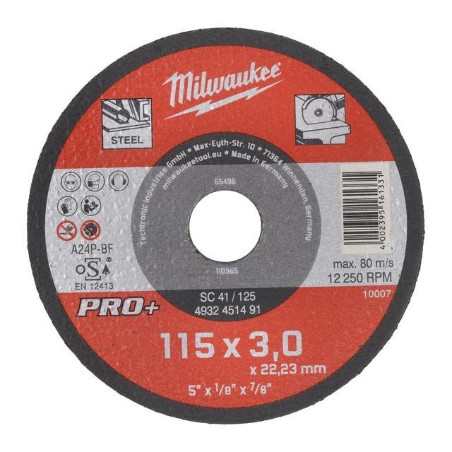 Milwaukee SC41 3 mm Metalltrennscheibe PRO+ 115 mm Produktbild img1 L