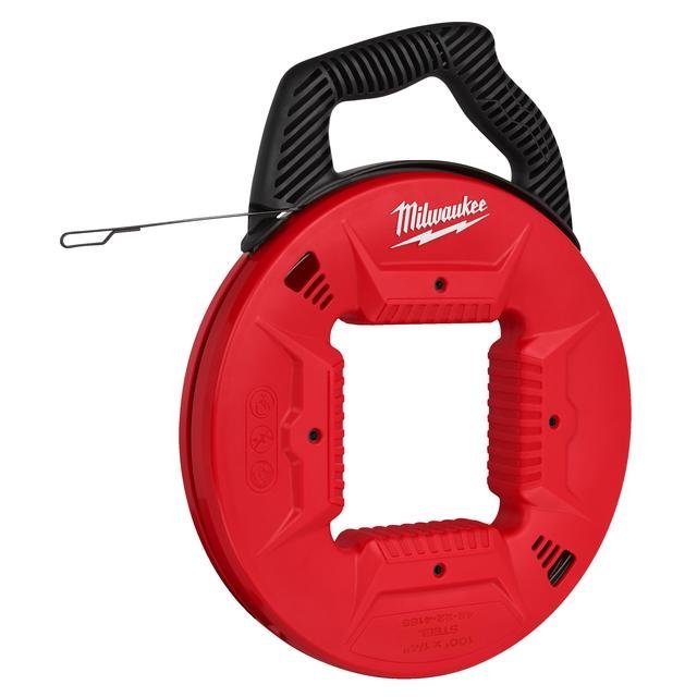 Milwaukee 15 m mit Abrollgehäuse Stahl-Kabeleinziehspirale Produktbild img1 L
