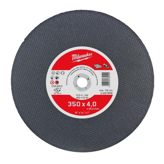 Milwaukee CCS41 4 mm Trennscheibe Ductil-Gussrohr 350 mm Produktbild img1 L