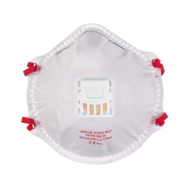 Milwaukee 10er Pack FFP2 Einweg-Atemschutzmaske mit Ventil Produktbild img2 L