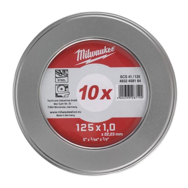 Milwaukee 10 x SCS41 1 mm in Metallbox Metalltrennscheibe PRO+ INOX 125 mm Produktbild img1 L