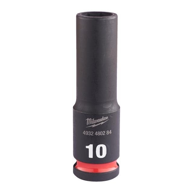Milwaukee 10 x 65 mm SHOCKWAVE Schlagnuss 3/8" lang Produktbild img1 L