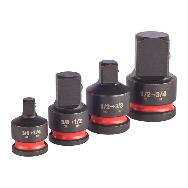Milwaukee 3/8" und 1/2" SHOCKWAVE Adapter Set 4-tlg. Produktbild img1 L