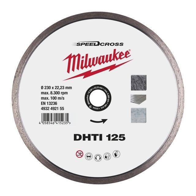 Milwaukee Keramik u. Naturstein, geschlossen Speedcross Diamanttrennscheibe DHTi 125 mm Produktbild img1 L