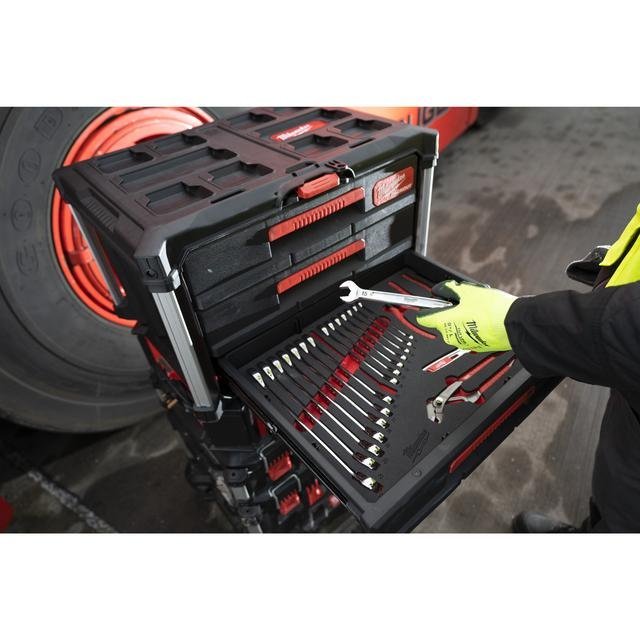 Milwaukee 19-teilige Einlage für PACKOUT Koffer mit Schubladen PACKOUT Ringmaulschlüssel und Zangen Einlage Produktbild img2 L