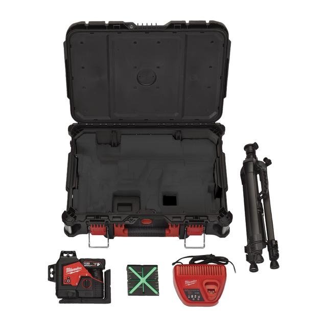 Milwaukee M12™ Akku-Kreuzlinienlaser 3 x 360° Kit M123PLSKIT-401P Produktbild img8 L