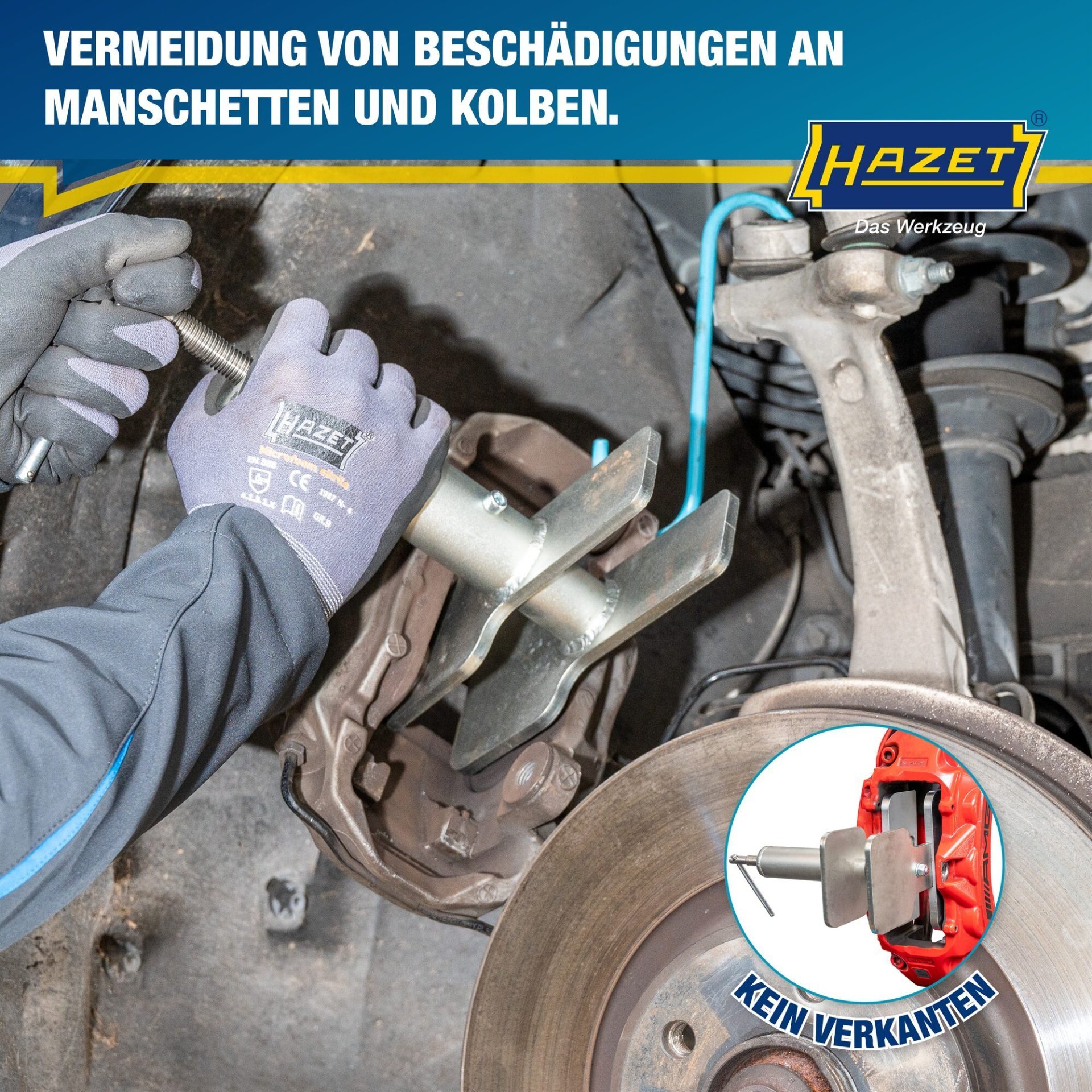 HAZET Bremskolben Rücksetzwerkzeug für 1-Kolben und Mehrkolben Bremssättel 4971-4 Produktbild img6 L