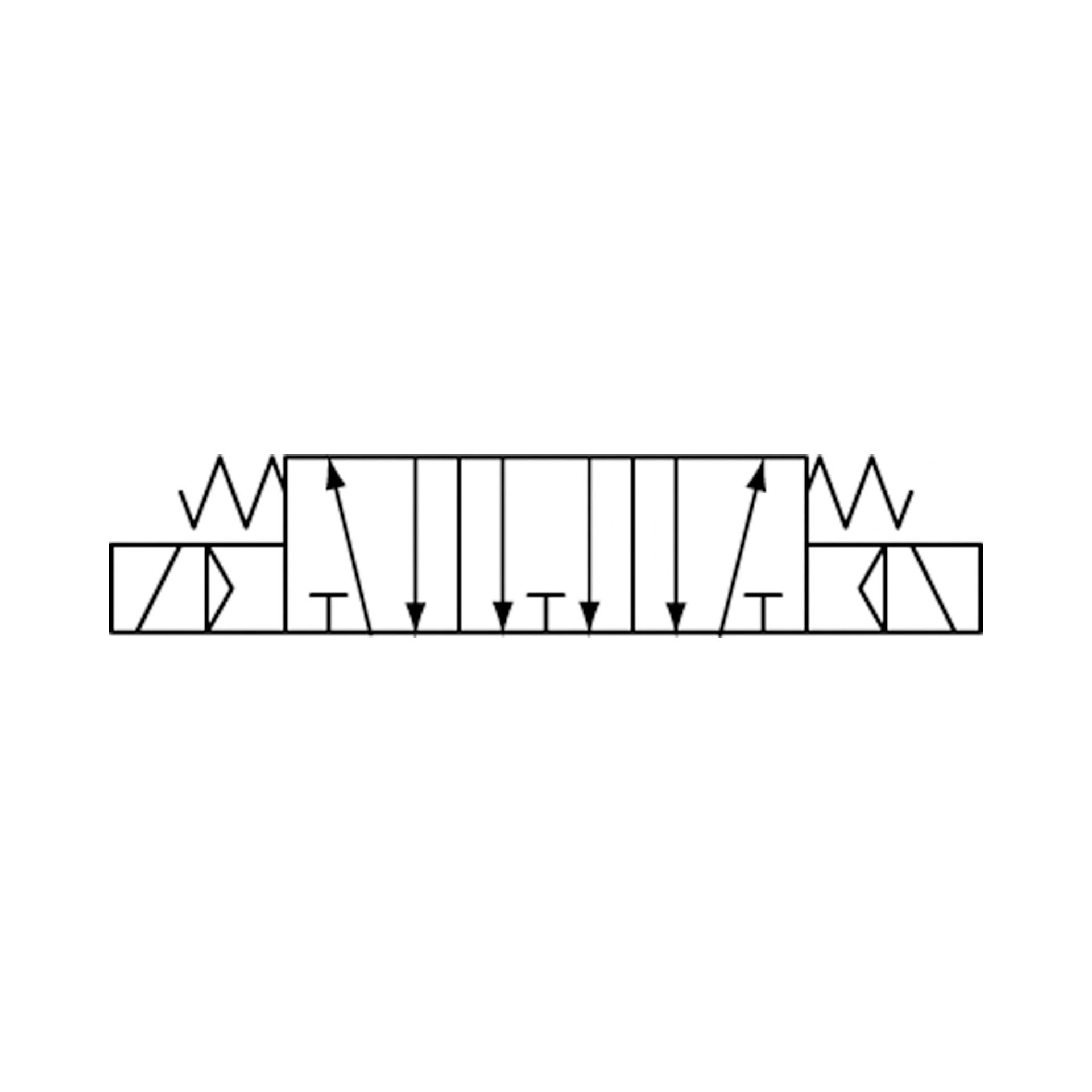 5/3-Wegeventil elektropneum. Mitte entlüftet, G 1/2, 24 V DC Produktbild img2 L