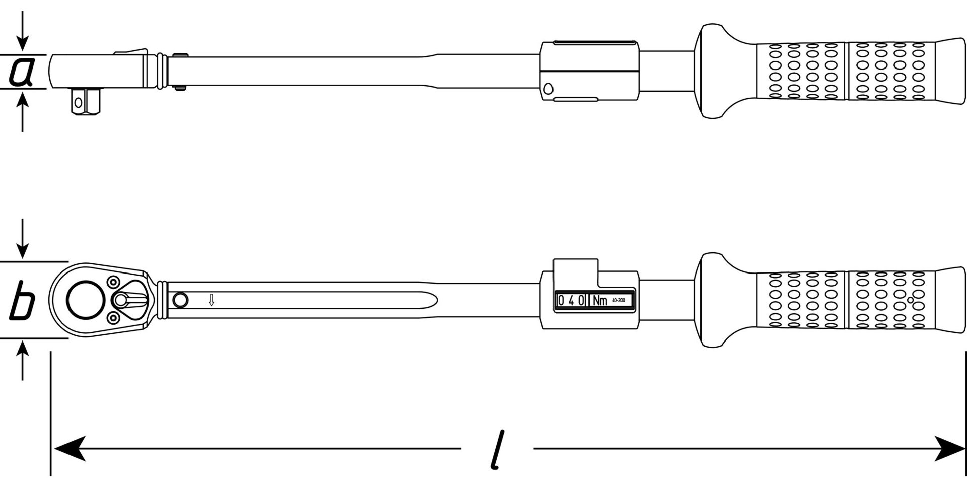HAZET Drehmomentschlüssel mit DAkkS-Kalibrierschein 5123-2CLTCAL ∙ Drehmomentbereich min-max: 60 – 320 Nm ∙ Genauigkeit: 4% ∙ 1/2 Zoll (12,5 mm) Vierkant massiv ∙ Länge: 660 mm Produktbild img10 L