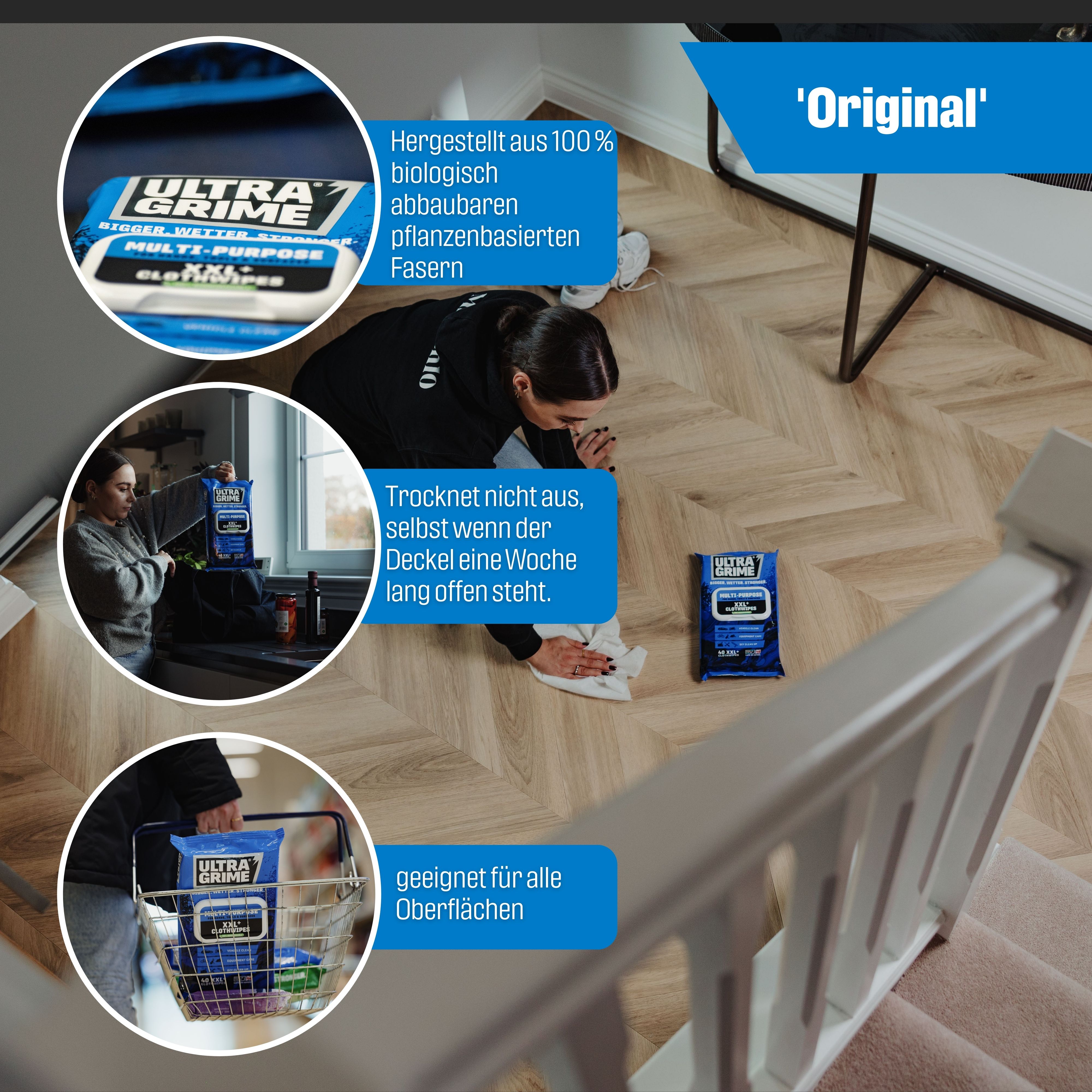 UltraGrime Life Mehrzwecktücher original 40 Tücher / PackHaushaltspackung Produktbild img5 L