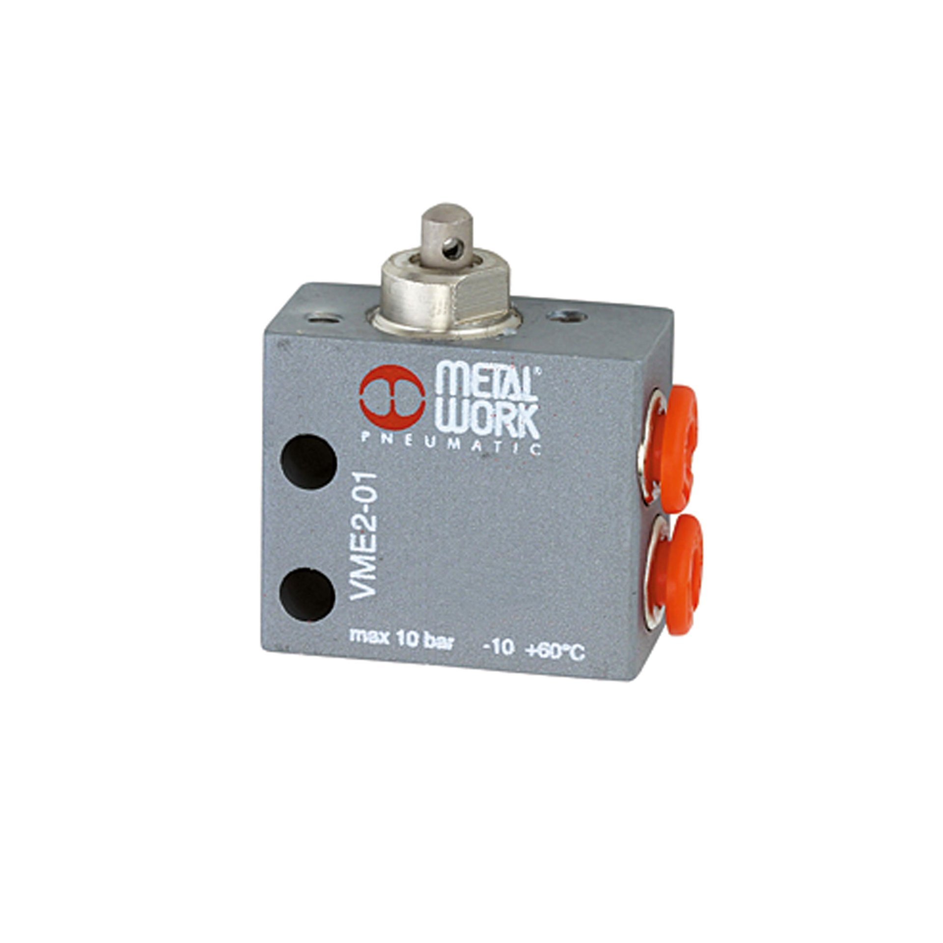 RIEGLER 3/2-Wege-Miniaturventil, mechanisch, Stößel, NC, M5 seitlich Produktbild img1 L