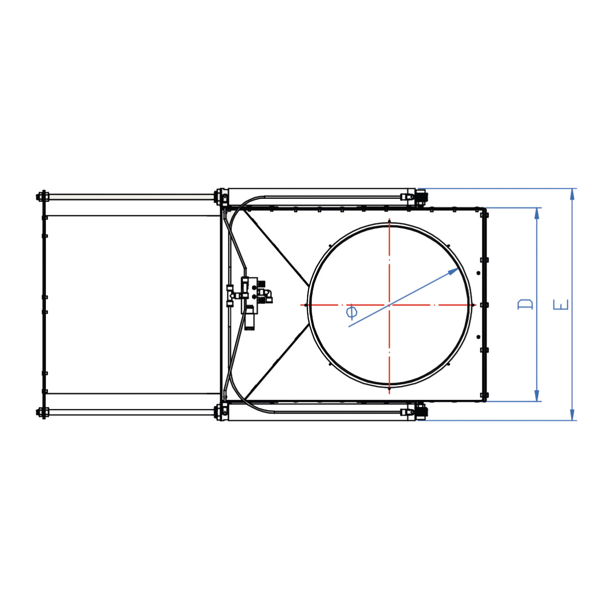 Pneumatischer Absperrschieber Holzkraft Ø250 24 V Produktbild img3 L