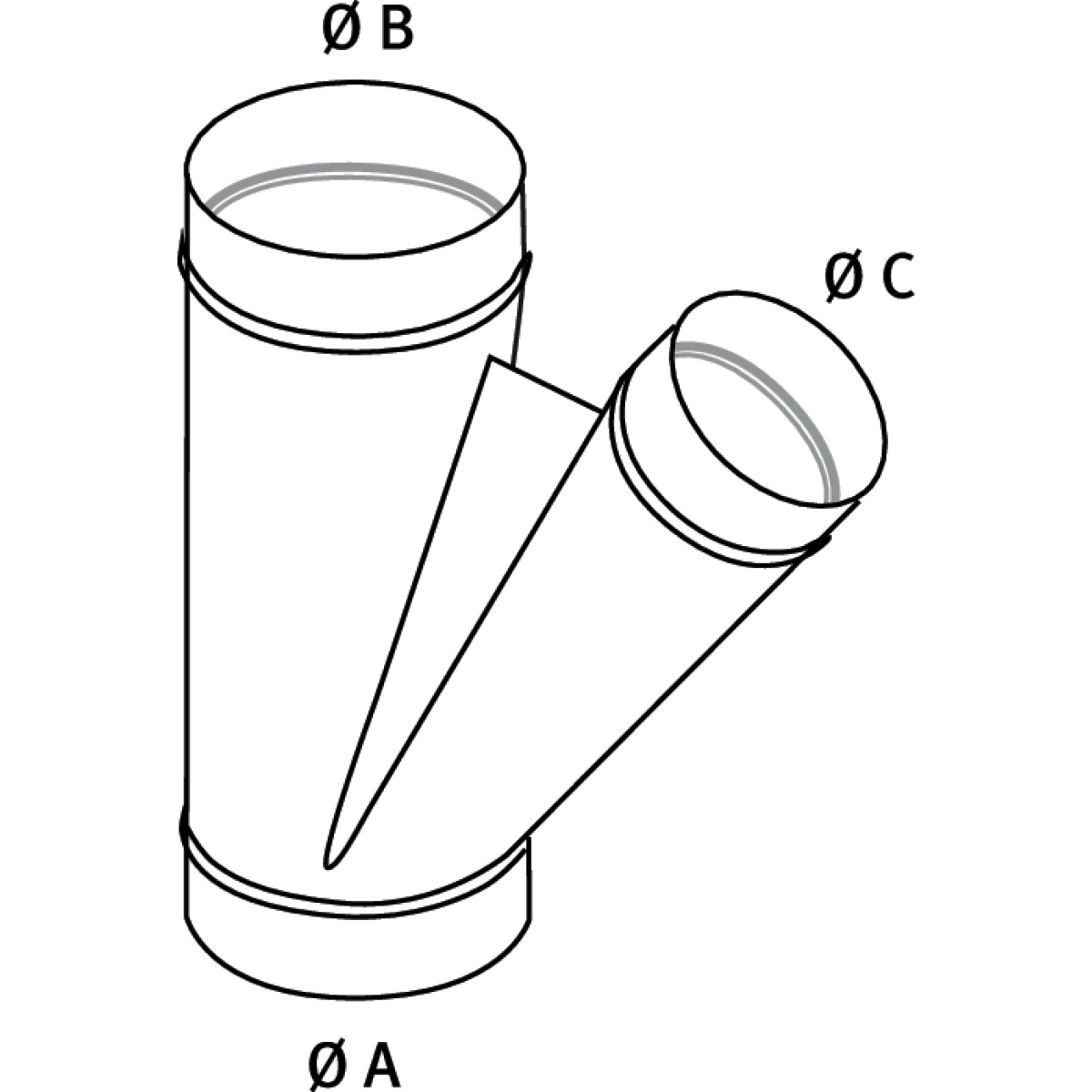 Holzkraft Hosenstück Ø120mm - Ø80mm - Ø80mm Produktbild img2 L