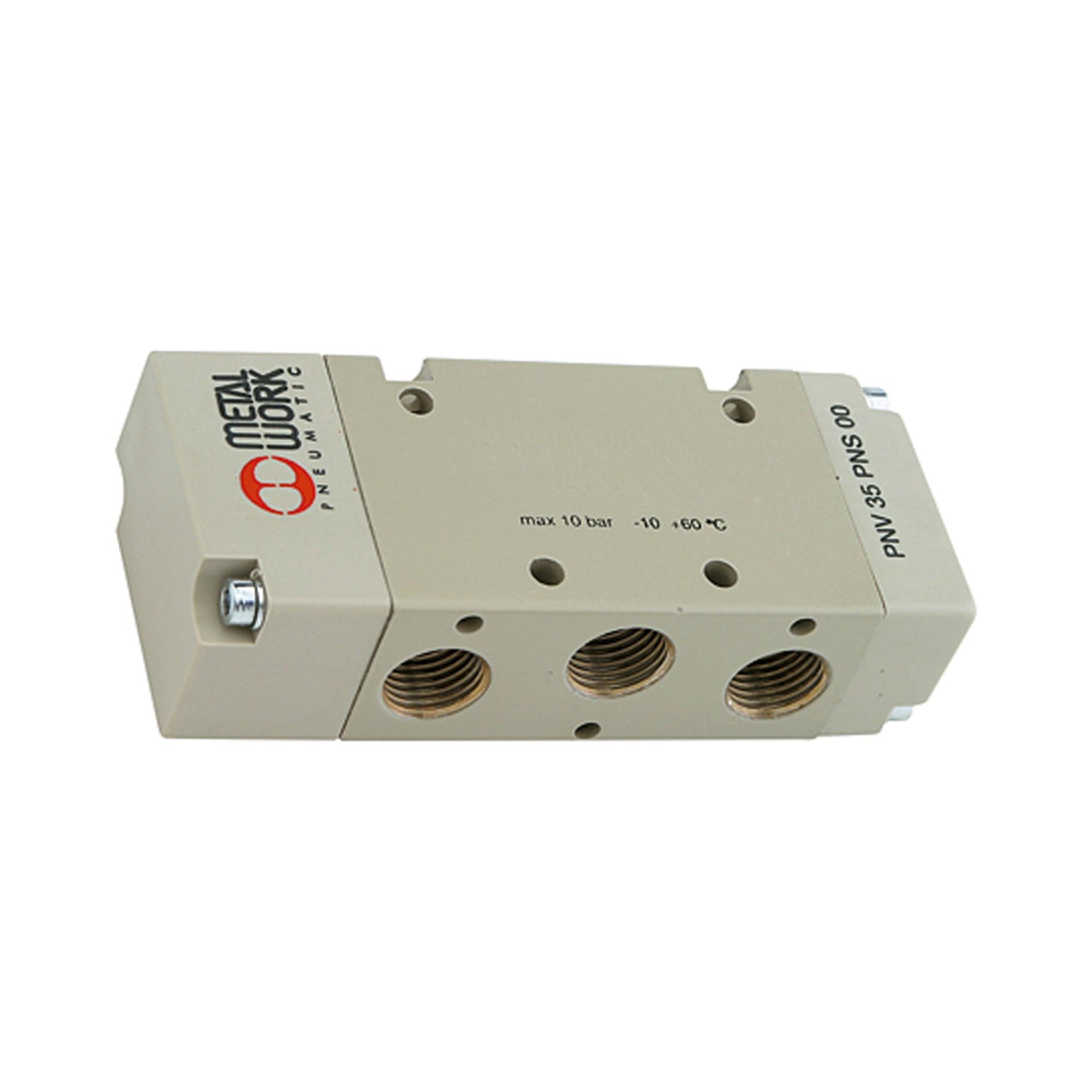 RIEGLER 5/2-Wegeventil, pneumatisch, monostabil, Anschluss G 1/8 Produktbild img1 L
