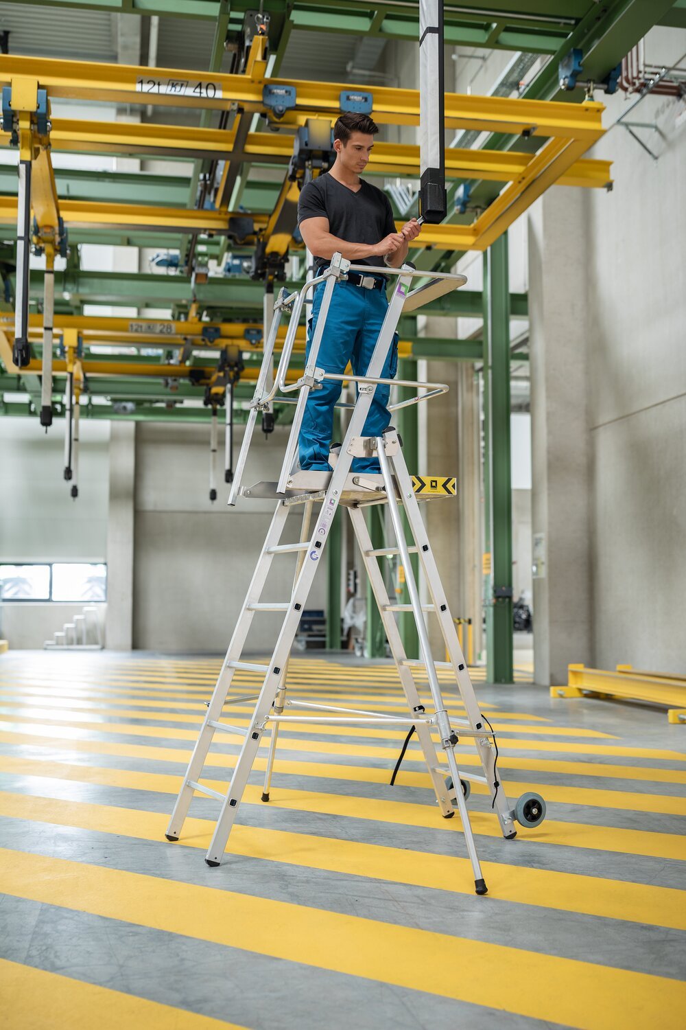 MUNK Plattformleiter FlexxStep 6 Sprossen mit Teleskopaufsatz Produktbild img6 L